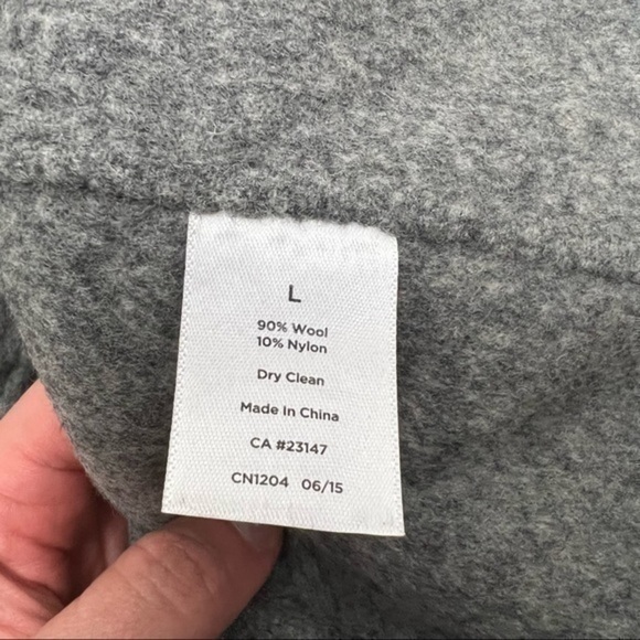 Talbots womens wool blend grey double faced open jacket size large - Picture 8 of 8